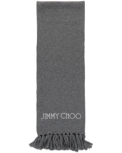 Jimmy Choo Wool Scarf - Gray