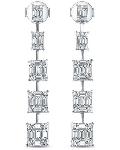 Sabrina Designs 14k 1.30 Ct. Tw. Diamond Baguette Drop Earrings - White
