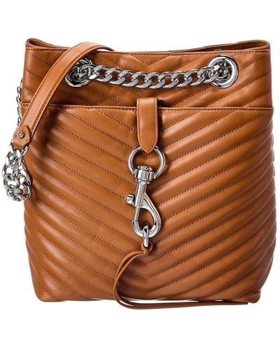 Rebecca Minkoff Edie Large Leather Bucket Bag - Brown