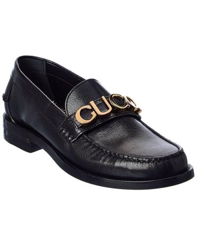 Gucci Logo Leather Loafer - Blue
