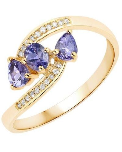 Diana M. Jewels Fine Jewelry 14k 0.50 Ct. Tw. Diamond & Tanzanite Ring - Blue