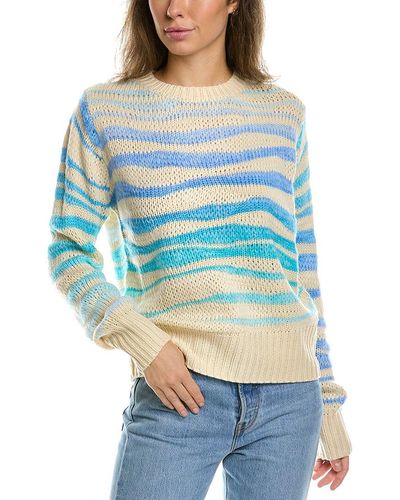 Lea & Viola Space Dye Wool-blend Sweater - Blue