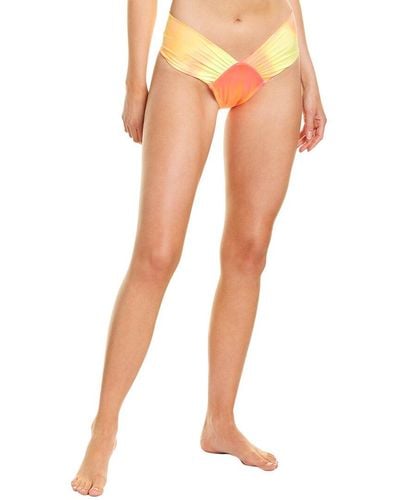 SportsIllustrated Swim Sports Illustrated Swim High-leg Ruched Bikini Bottom - Orange