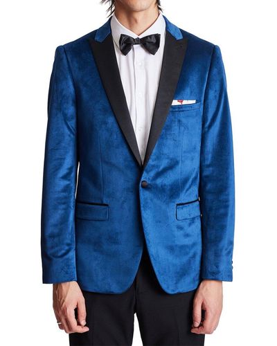Paisley & Gray Grosvenor Peak Slim Fit Tux Jacket - Blue