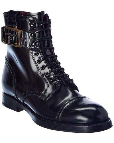 Dolce & Gabbana Leather Boot - Blue