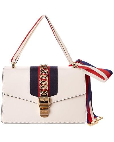 Gucci Sylvie Leather Shoulder Bag - Pink
