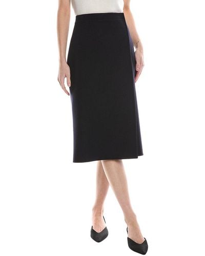Theory Wool & Cashmere-blend Wrap Skirt - Black