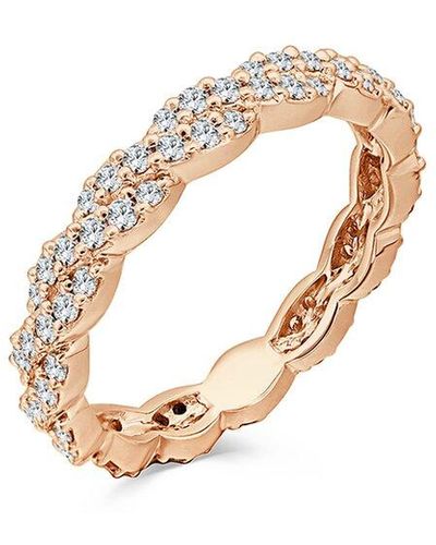 Sabrina Designs 14k Rose Gold 0.53 Ct. Tw. Diamond Twist Ring - White