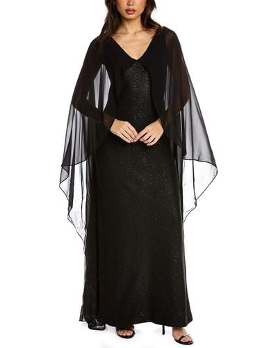 St. John Sculpted Wool-blend Gown - Black