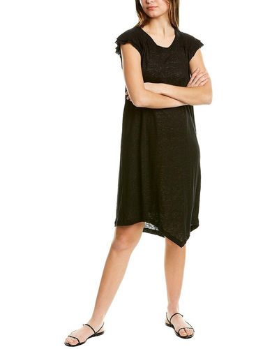 Wilt Ruffled Sleeve Linen Tank Dress - Black