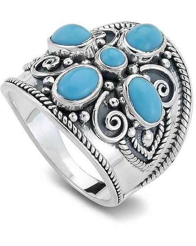 Samuel B. Silver 1.07 Ct. Tw. Turquoise Ring - Metallic