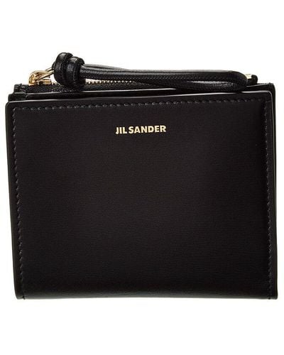 Jil Sander Giro Mini Leather Card Case - Black