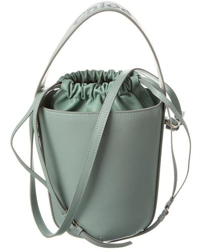 Chloé Sense Leather Bucket Bag - Green