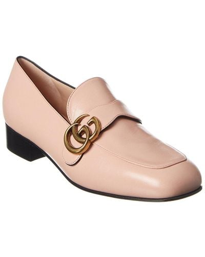 Gucci Double G Leather Loafer - Pink