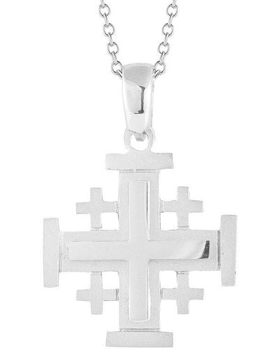 I. REISS 14k Cross Necklace - White