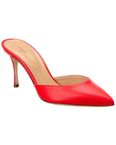 Sergio Rossi Leather Pump - Red
