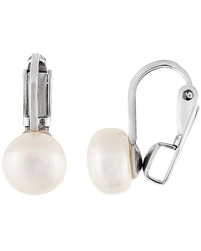 Splendid Silver 7-8mm Pearl Earrings - White