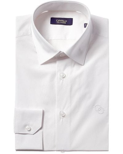Class Roberto Cavalli Slim Fit Dress Shirt - White