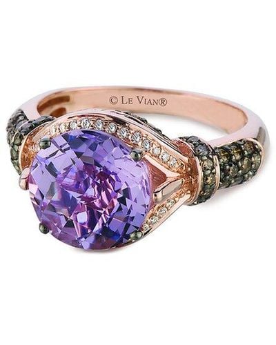 Le Vian Le Vian Grand Sample Sale 14k Strawberry Gold 3.50 Ct. Tw. Diamond & Amethyst Ring - Multicolor