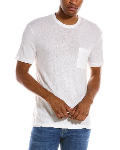 James Perse Pocket Linen-blend T-shirt - White