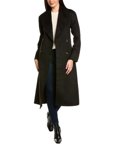 Avec Les Filles Double-face Wrap Coat - Black