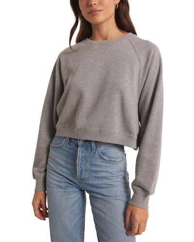 Z Supply Crop Out Sweatshirt - Gray