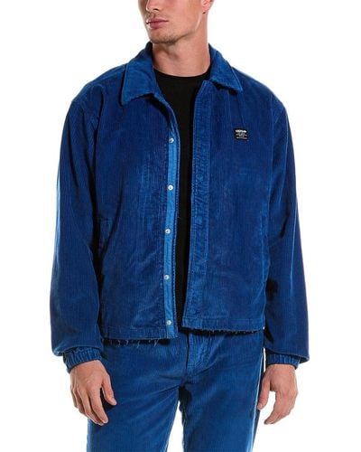 Hudson Jeans Crop Coach Jacket - Blue
