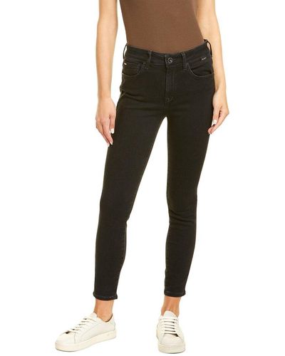 Mavi Jeans Tess Dark Smoke High-rise Skinny Jean - Black
