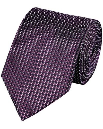 Charles Tyrwhitt Pattern Silk Stain Resistant Tie - Purple