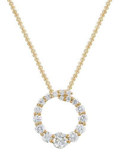 Diamond Select Cuts 14k 0.47 Ct. Tw. Diamond Circle Necklace - Metallic