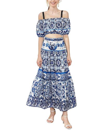 Kaimilan 2pc Top & Skirt Set - Blue