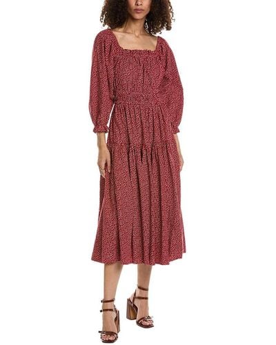 The Great The Reunion Midi Dress - Red