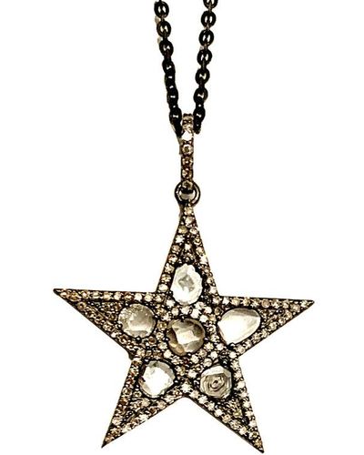 Arthur Marder Fine Jewelry Silver 2.00 Ct. Tw. Diamond Pendant Necklace - Metallic