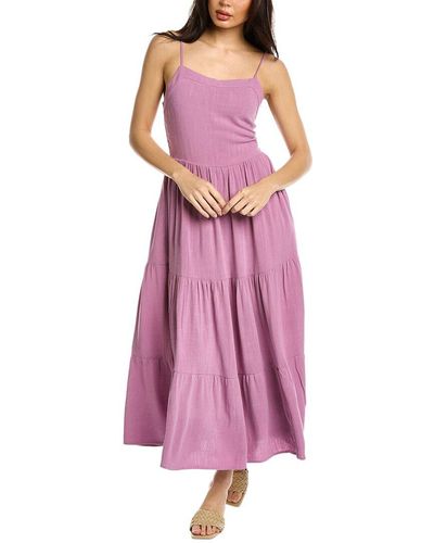 Splendid Myla Linen-blend Maxi Dress - Pink