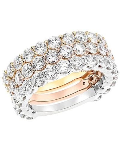 Diana M. Jewels Fine Jewellery 18k Tri-color 5.93 Ct. Tw. Diamond Ring - White