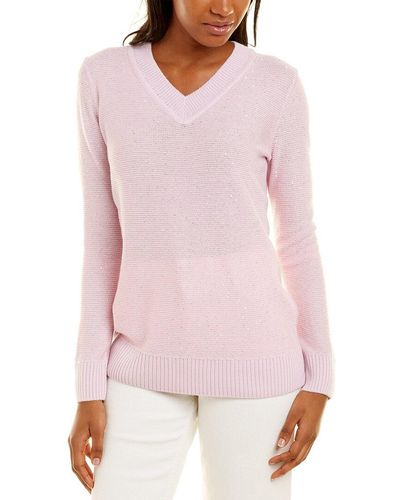 St. John Sequin Wool-blend Sweater - Pink