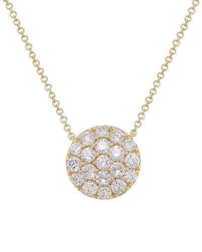 Diana M. Jewels Fine Jewelry 14k 0.43 Ct. Tw. Diamond Circle Pendant Necklace - Metallic
