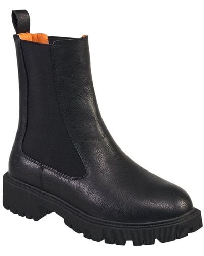 French Connection Reyah Mid Shaft Lug Boot - Black