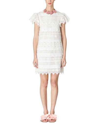 Carolina Herrera Shift Mini Dress - White
