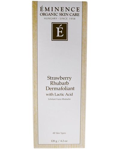 EMINENCE Organic Skin Care 4.2Oz Strawberry Rhubarb Dermafoliant With Lactic Acid - Metallic