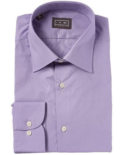 Ike Behar Contemporary Fit Woven Dress Shirt - Purple