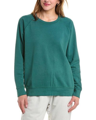 Onia Garment Dye Oversized Crewneck Sweatshirt - Green