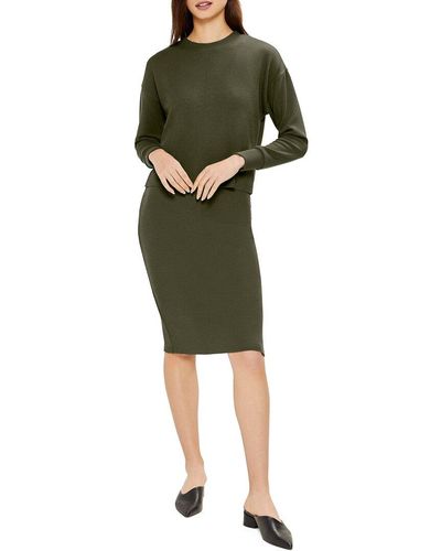 Three Dots Yolanda Layer Midi Dress - Green