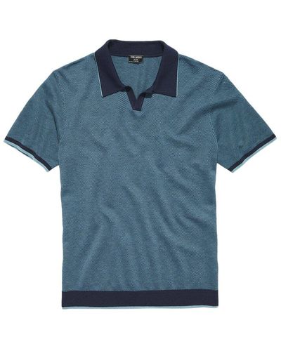 Todd Synder X Champion Silk-blend Polo Sweater - Blue