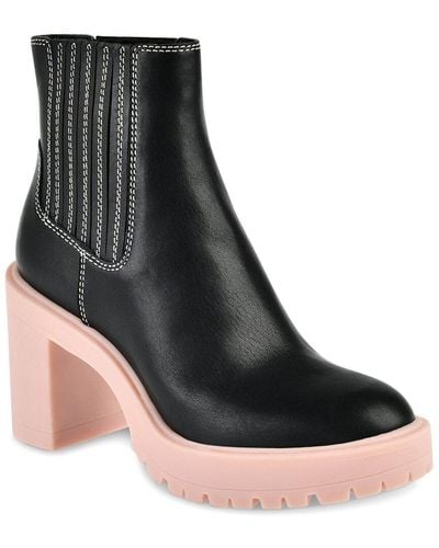 Dolce Vita Caster H2o Waterproof Leather Bootie - Black