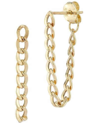 Ember Fine Jewelry 14k Curb Chain Earrings - Metallic