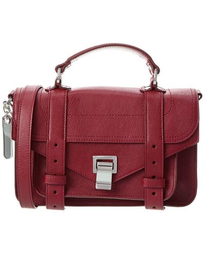 Proenza Schouler Ps1 Tiny Leather Shoulder Bag - Red