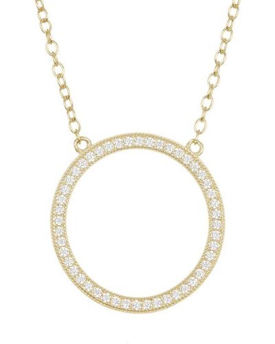Adornia 14k Over Silver Circular Necklace - Metallic