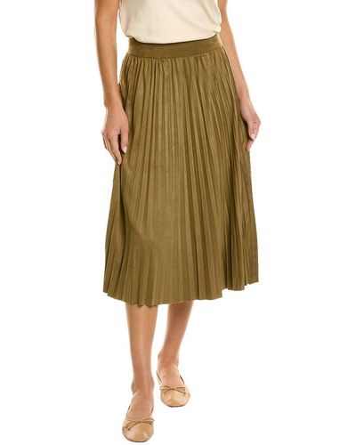 Tahari Pull-on A-line Skirt - Green
