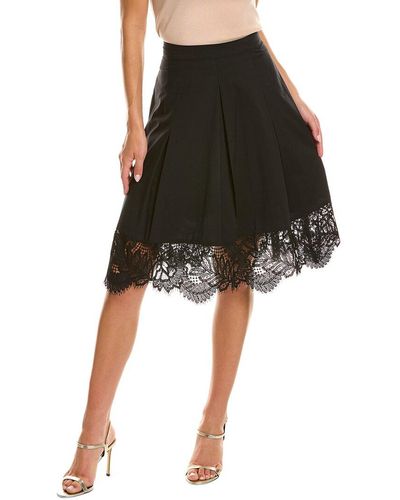 Donna Karan Lace A-line Skirt - Black